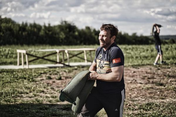 Werner mit Sandsack